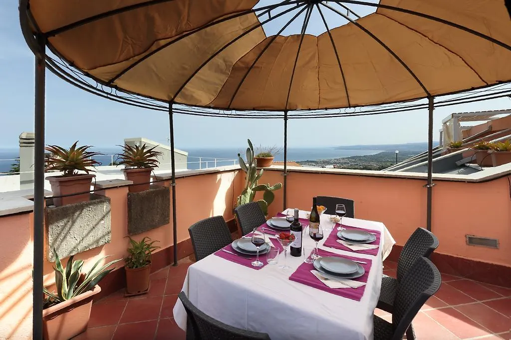 Taormina Center 4 Bedroom Penthouse, Terrace With Views 0*,