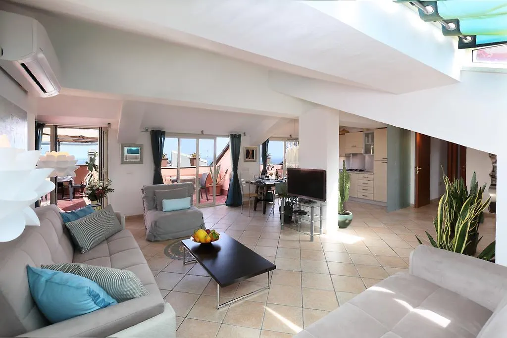 Taormina Center 4 Bedroom Penthouse, Terrace With Views